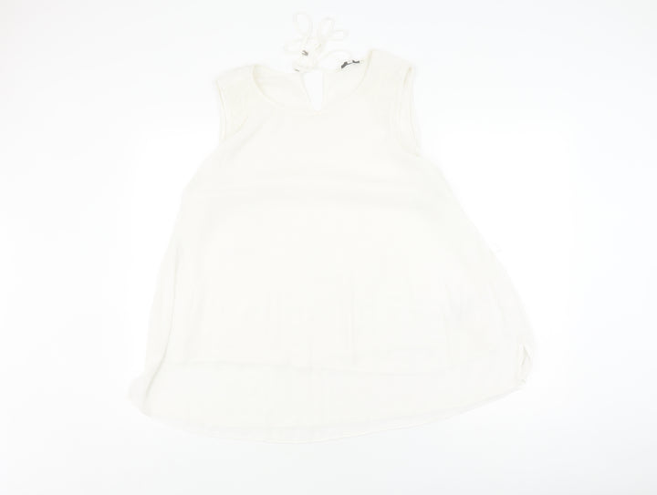 Next Women's White Sleeveless Blouse Size 16 Classic