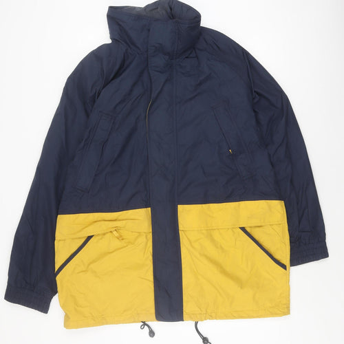 St. Bernard Men's Blue Yellow Large Windbreaker Jacket