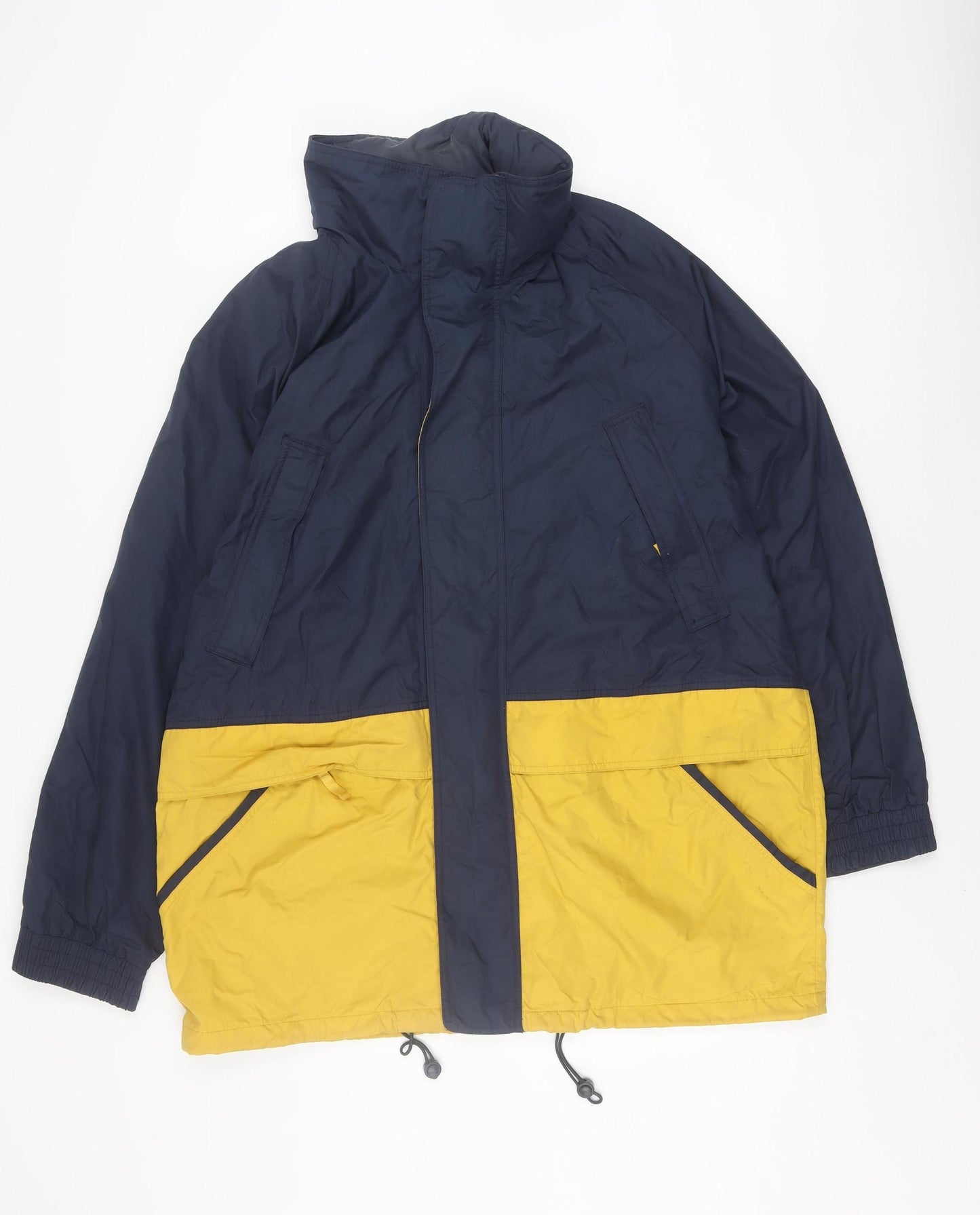 St. Bernard Men's Blue Yellow Large Windbreaker Jacket