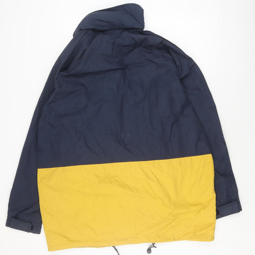 St. Bernard Men's Blue Yellow Large Windbreaker Jacket