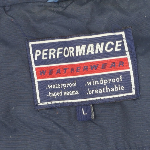 St. Bernard Men's Blue Yellow Large Windbreaker Jacket