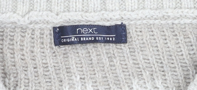 Next Beige Animal Cardigan Unisex 9-12 Months Knit Cozy
