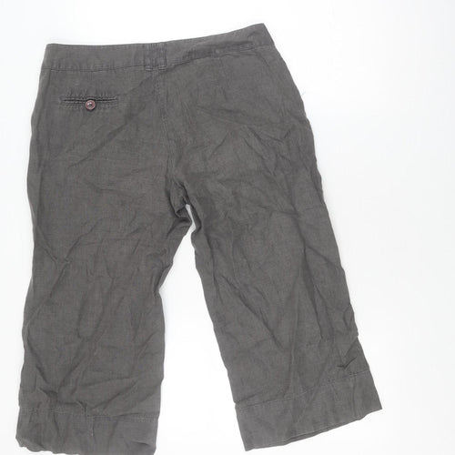 Phase Eight Grey Linen Bermuda Shorts, Size 12