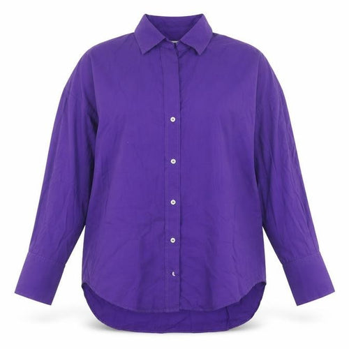 Zara Women's Purple Button-Up Shirt XS Long Sleeve