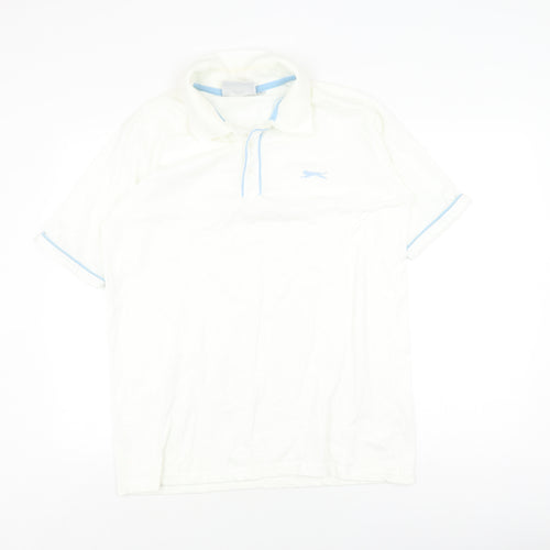 Slazenger Men's White Polo Shirt L