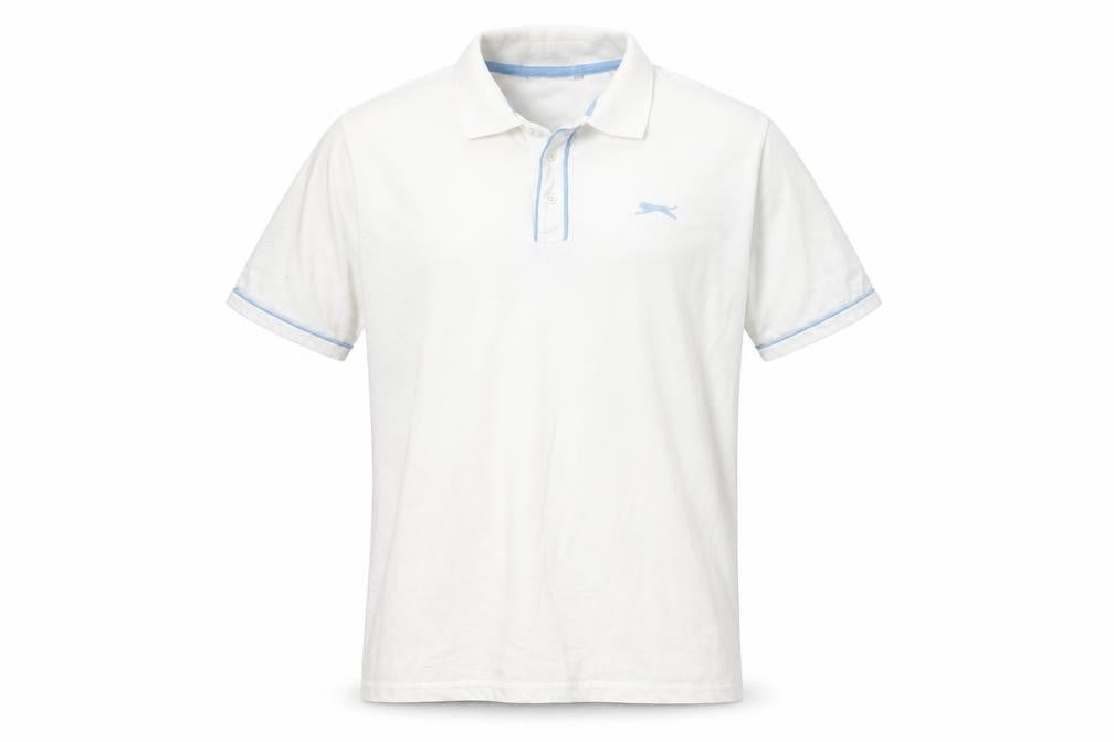 Front view of Slazenger Men's White Polo Shirt L