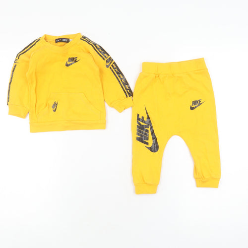 Nike Yellow Unisex Baby & Toddler Trousers Set, 24 Months
