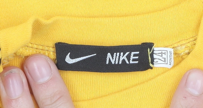 Nike Yellow Unisex Baby & Toddler Trousers Set, 24 Months