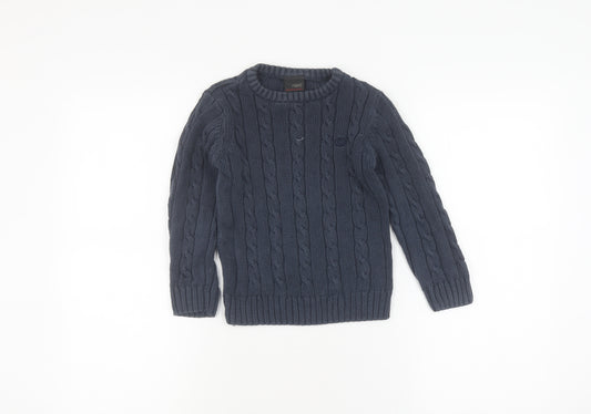 Next Boys Blue Cable-Knit Pullover Jumper, Size 5 Years