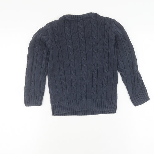 Next Boys Blue Cable-Knit Pullover Jumper, Size 5 Years