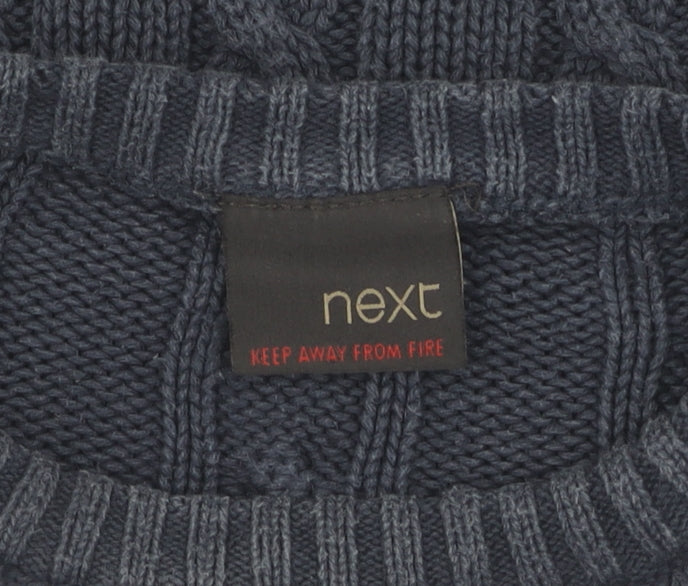 Next Boys Blue Cable-Knit Pullover Jumper, Size 5 Years