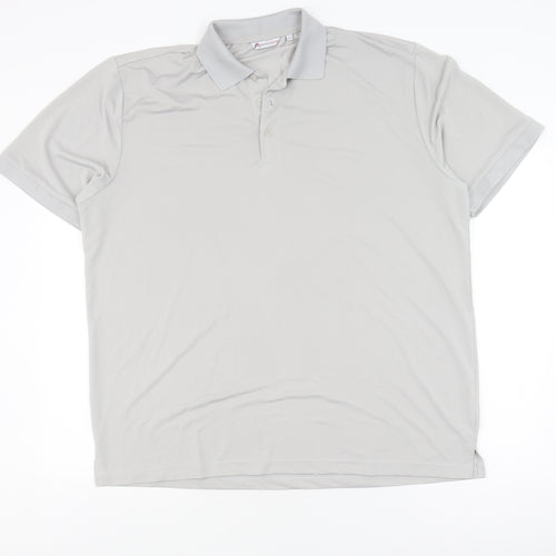 Apparel Unlimited Men's Grey Polo 2XL Short Sleeve