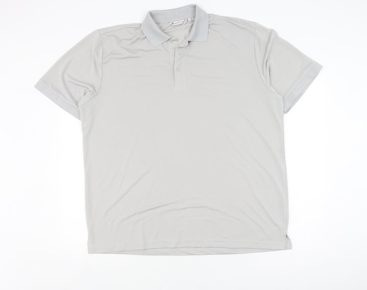 Apparel Unlimited Men's Grey Polo 2XL Short Sleeve