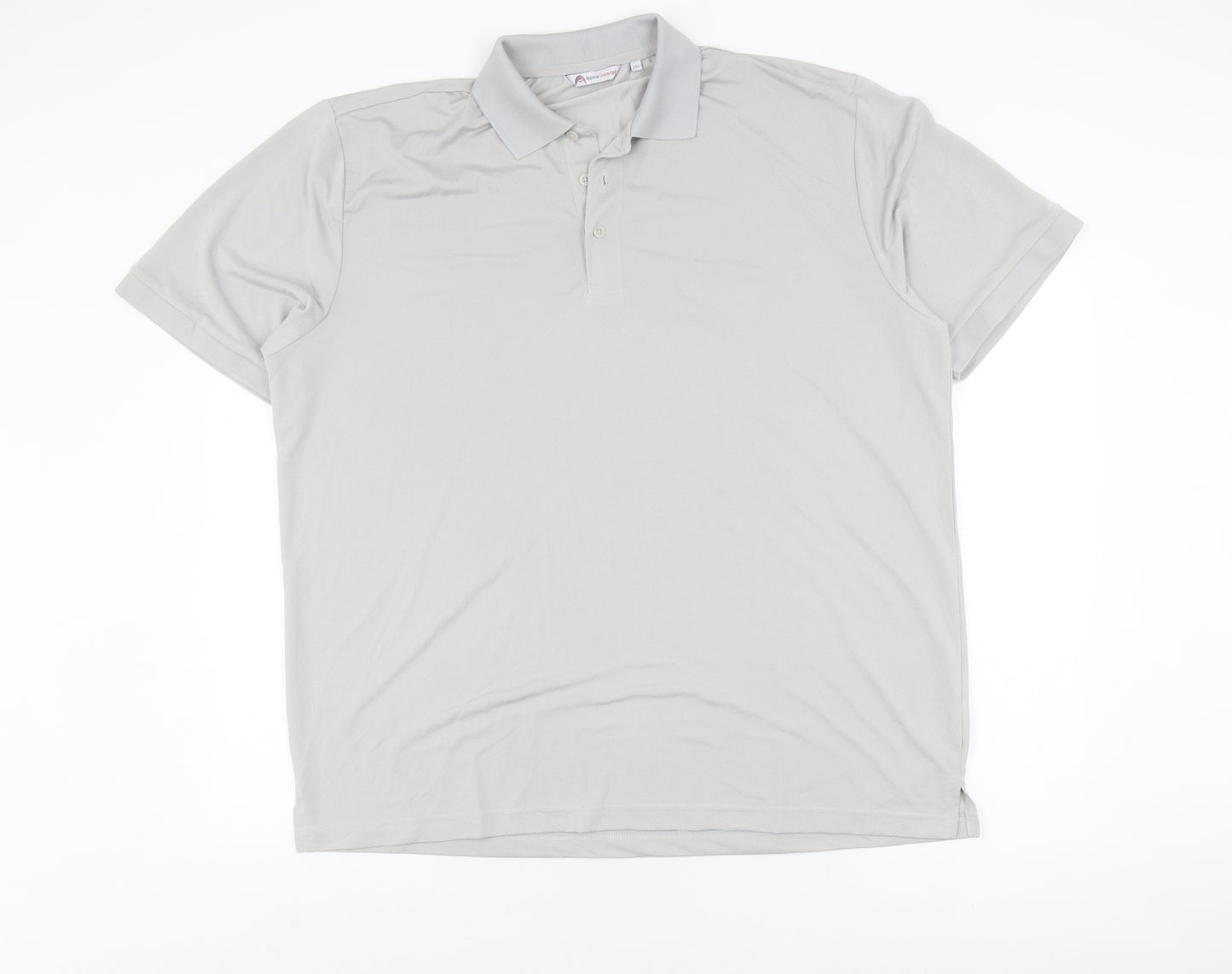 Apparel Unlimited Men's Grey Polo 2XL Short Sleeve