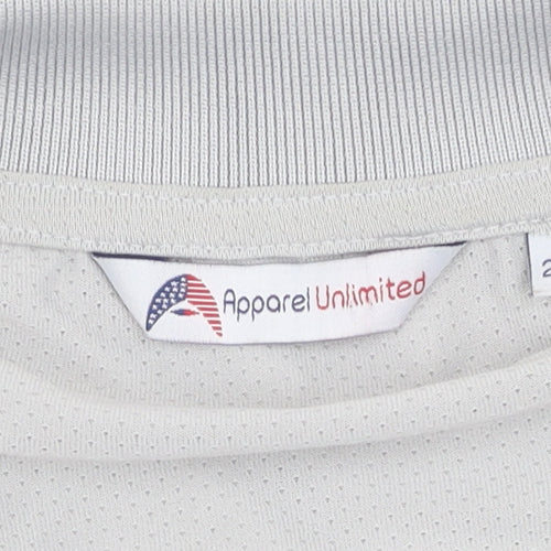 Apparel Unlimited Men's Grey Polo 2XL Short Sleeve