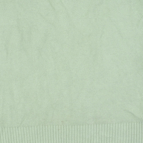 Per Una Women's Green V-Neck Pullover Jumper Size 14