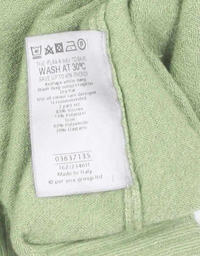 Per Una Women's Green V-Neck Pullover Jumper Size 14