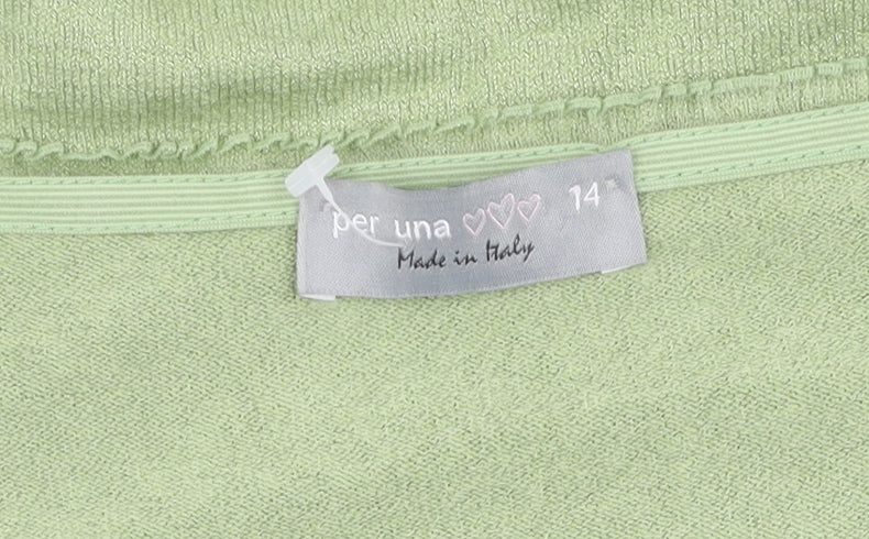 Per Una Women's Green V-Neck Pullover Jumper Size 14
