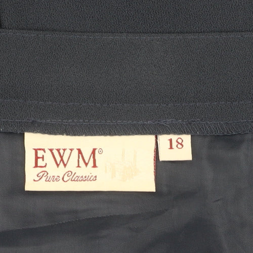 EWM Women's Black Pleated Skirt Size 18