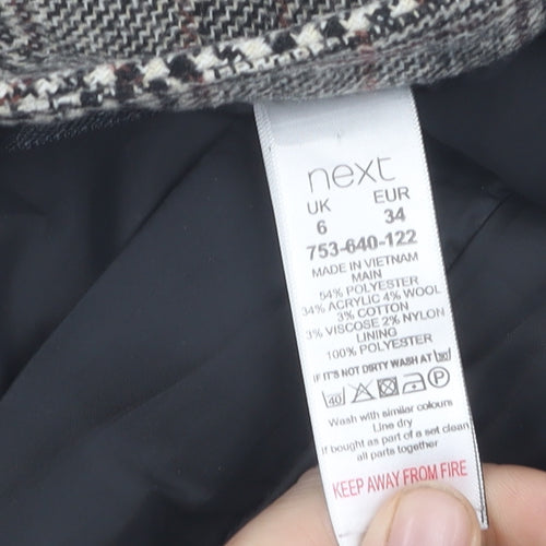 Next Women's Multicoloured Check Pencil Skirt Size 6