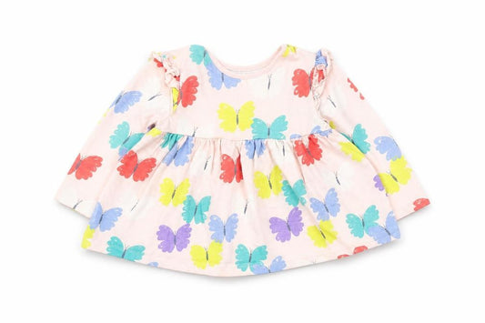 Front view of Marks & Spencer unisex multicoloured butterfly top 6-9 months
