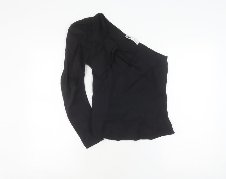 Zara Women’s Black One Shoulder Blouse, M
