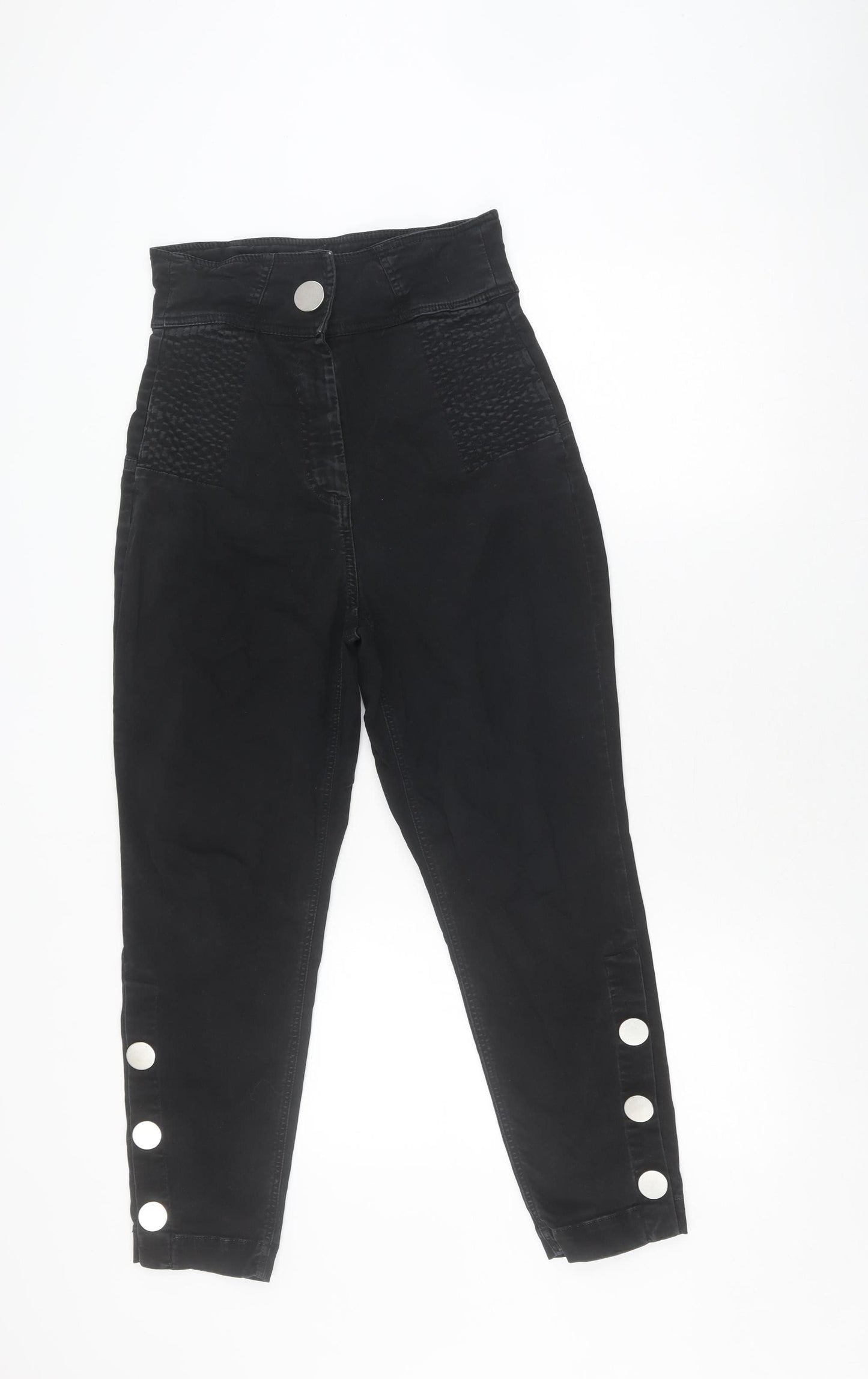 Zara Women Black XS Jegging High Rise Skinny Trousers