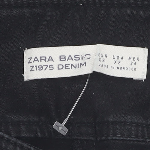 Zara Women Black XS Jegging High Rise Skinny Trousers