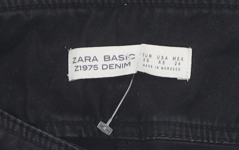 Zara Women Black XS Jegging High Rise Skinny Trousers