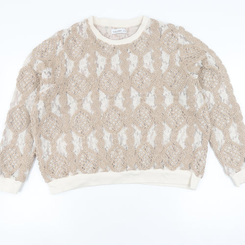 Gallery Women's Ivory Knit Pullover Jumper XL