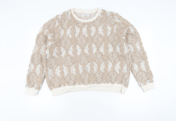 Gallery Women's Ivory Knit Pullover Jumper XL