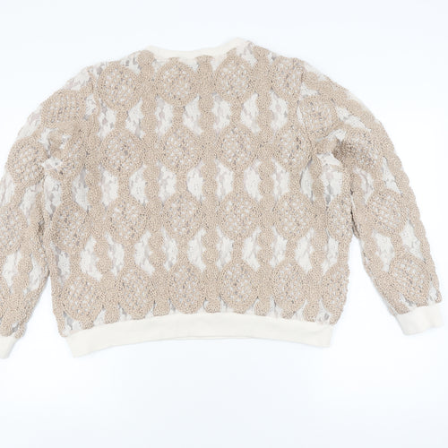 Gallery Women's Ivory Knit Pullover Jumper XL