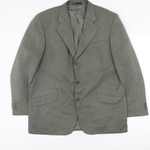 BHS Men's Green Blazer, Regular Fit, Size 44R