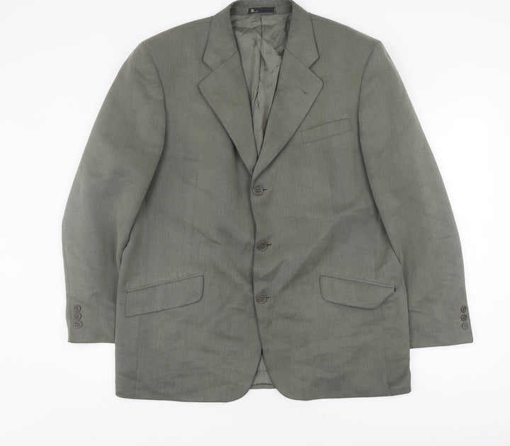 BHS Men's Green Blazer, Regular Fit, Size 44R