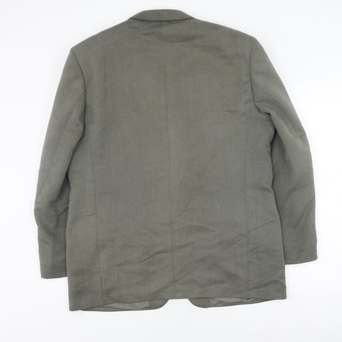 BHS Men's Green Blazer, Regular Fit, Size 44R