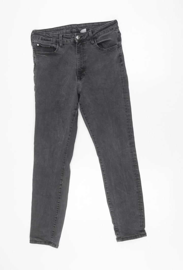 H&M Women's Grey Skinny Jeans M – Slim Fit Casual