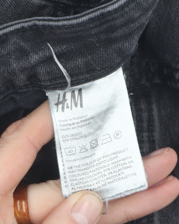H&M Women's Grey Skinny Jeans M – Slim Fit Casual