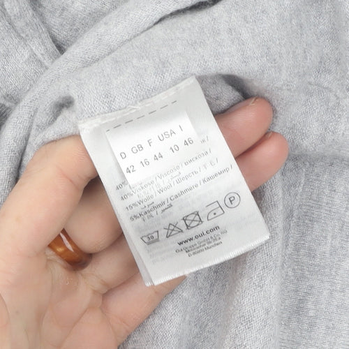Oui Women's Grey Pullover Jumper Size 16