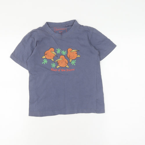 Halifax Boys Blue T-Shirt, 6 Years, Nature Graphic, Excellent