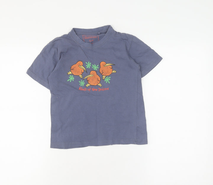 Halifax Boys Blue T-Shirt, 6 Years, Nature Graphic, Excellent