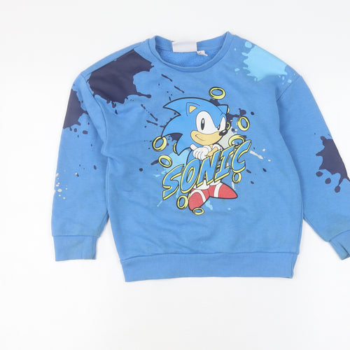 Sonic the Hedgehog Boys Blue Pullover Sweatshirt 7-8 Years