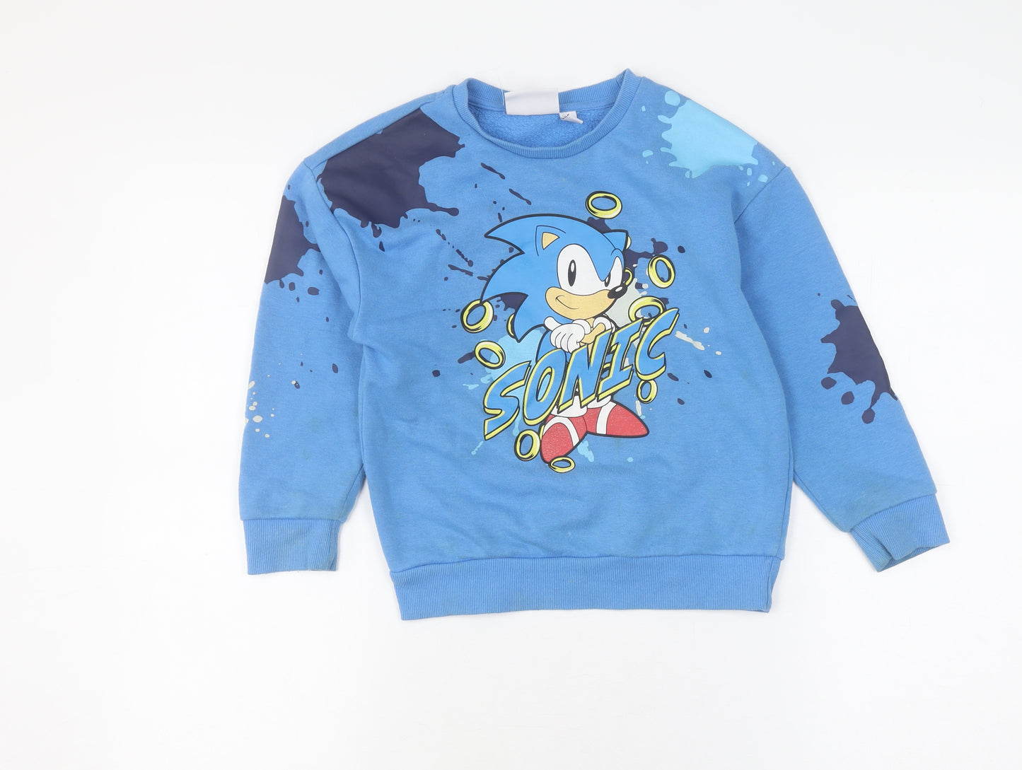 Sonic the Hedgehog Boys Blue Pullover Sweatshirt 7-8 Years