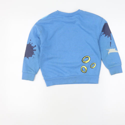 Sonic the Hedgehog Boys Blue Pullover Sweatshirt 7-8 Years