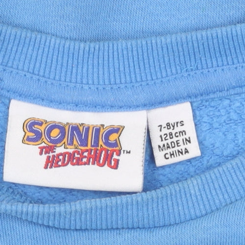 Sonic the Hedgehog Boys Blue Pullover Sweatshirt 7-8 Years