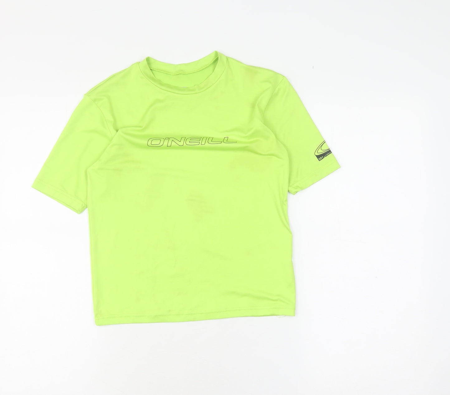 O'Neill Boys Green T-Shirt, Size 10, UV Protection, Activewear