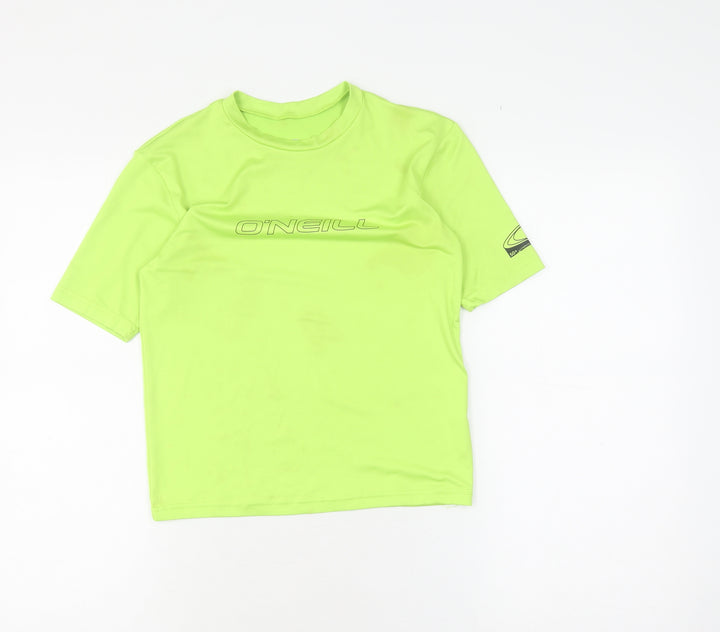 O'Neill Boys Green T-Shirt, Size 10, UV Protection, Activewear