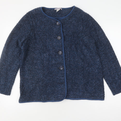 Charmance Women's Blue Knit Jacket Size 22 Casual