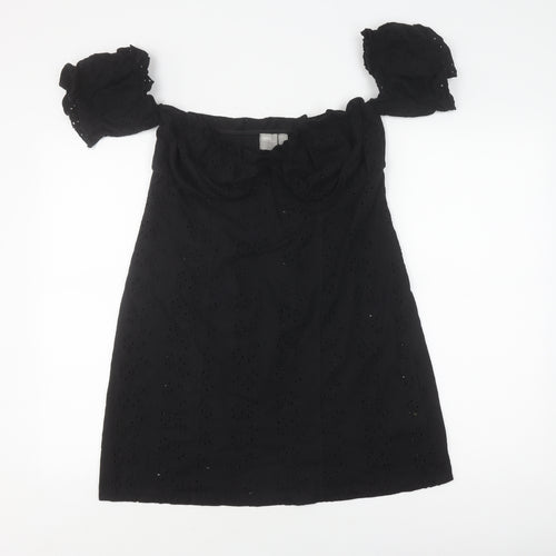 ASOS Black Off the Shoulder Women's Dress, Size 12