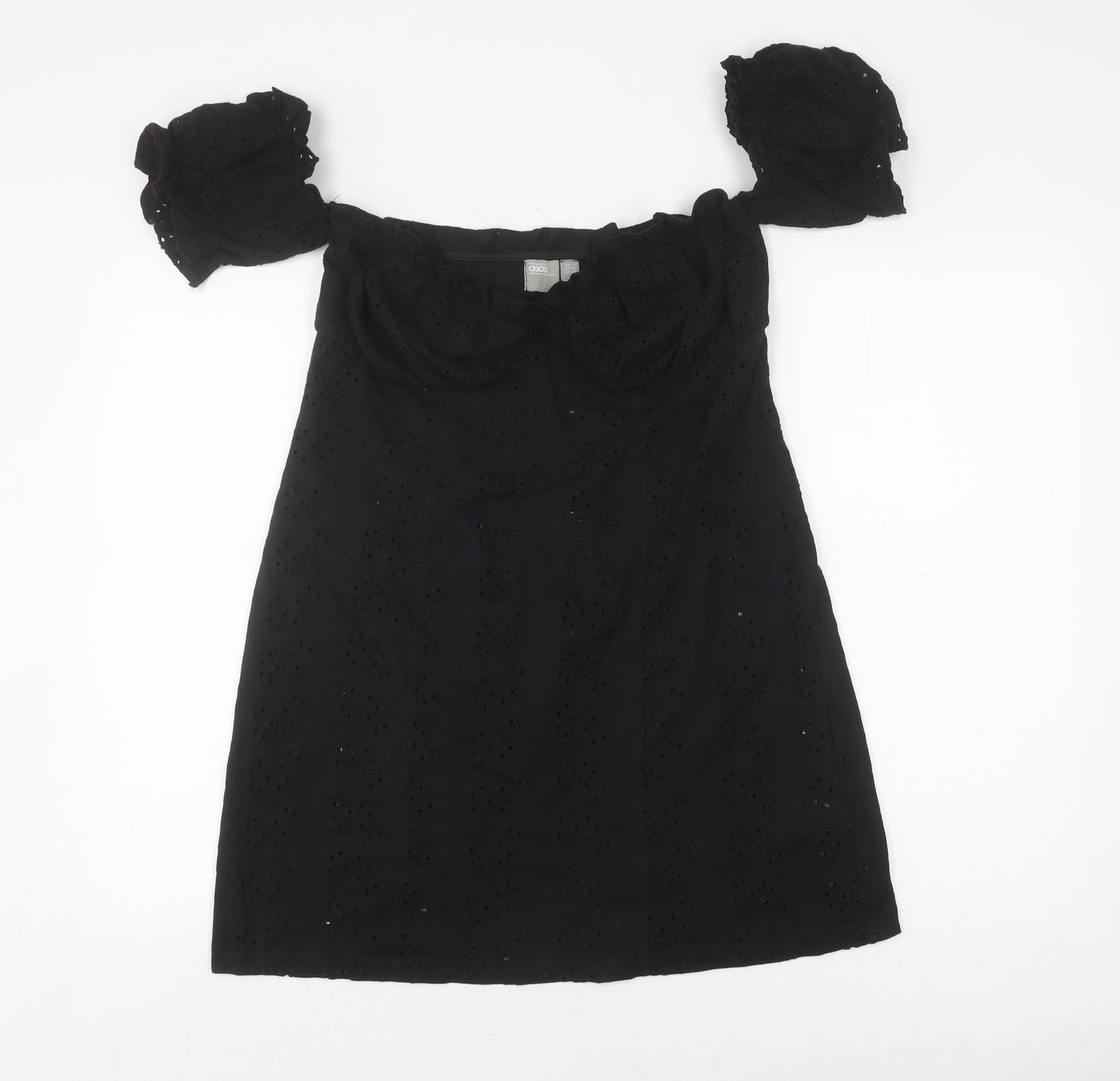 ASOS Black Off the Shoulder Women's Dress, Size 12