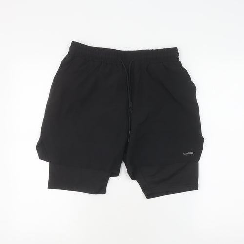 DANFIKI Men's Black Activewear Shorts Small